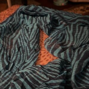 Echo Design Teal and Navy Scarf